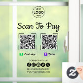 Autocollant Pour Fenêtre Logo de l'application de paiement QR Code pour Pay (Maison)