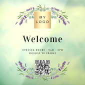 Autocollant Pour Fenêtre Logo de l'entreprise code QR d'ouverture de bienve (Feuille 3)