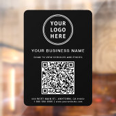 Autocollant Pour Fenêtre Logo de l'entreprise Créez votre code QR Noir (Feuille 2)