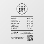 Autocollant Pour Fenêtre Logo de l'entreprise Heures d'ouverture Code QR de (Feuille)