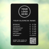 Autocollant Pour Fenêtre Logo de l'entreprise Heures d'ouverture Code QR No (Feuille 3)