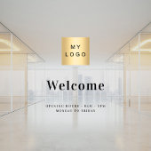 Autocollant Pour Fenêtre Logo de l'entreprise heures d'ouverture de bienven