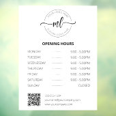 Autocollant Pour Fenêtre Logo de l'entreprise Monogramme professionnel Heur (Feuille 3)