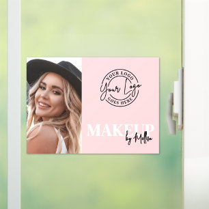 Autocollant Pour Fenêtre Logo de Maquillage Photo Rose