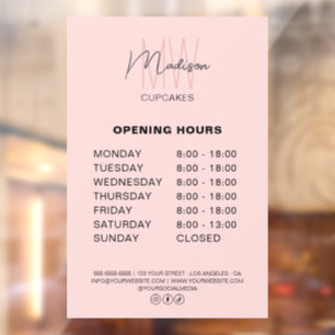 Autocollant Pour Fenêtre Logo de monogramme personnalisé pour boulangerie R