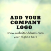 Autocollant Pour Fenêtre Logo de société moderne et site Web personnalisé (Feuille 3)