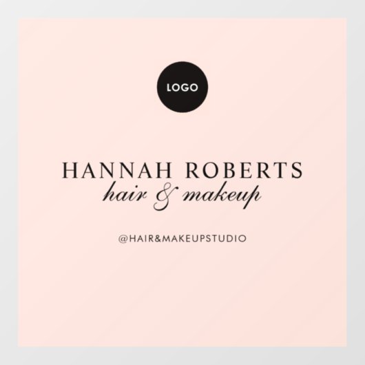 Autocollant Pour Fenêtre Logo de studio de coiffure et de maquillage en écr (Feuille)