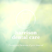 Autocollant Pour Fenêtre Logo Dentiste blanc (Feuille 3)