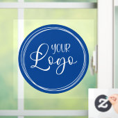 Autocollant Pour Fenêtre Logo d'entreprise Cercle Bleu Profond (Maison)