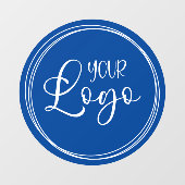 Autocollant Pour Fenêtre Logo d'entreprise Cercle Bleu Profond (Feuille)
