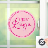 Autocollant Pour Fenêtre Logo d'entreprise Cercle Rose Clair (Maison)