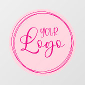 Autocollant Pour Fenêtre Logo d'entreprise Cercle Rose Clair (Feuille)