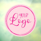 Autocollant Pour Fenêtre Logo d'entreprise Cercle Rose Clair (Feuille 3)