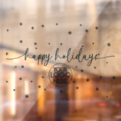 Autocollant Pour Fenêtre Logo d'entreprise de vacances joyeuses moderne flo (Feuille 2)