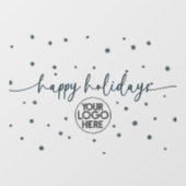 Autocollant Pour Fenêtre Logo d'entreprise de vacances joyeuses moderne flo (Feuille)