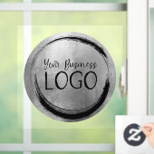 Autocollant Pour Fenêtre Logo d'entreprise Faux Argent Foil Circle (Maison)