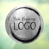 Autocollant Pour Fenêtre Logo d'entreprise Faux Argent Foil Circle (Feuille 3)