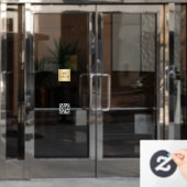 Autocollant Pour Fenêtre Logo d'entreprise, heures d'ouverture, code QR de (Porte de bureau)