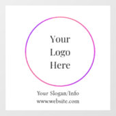 Autocollant Pour Fenêtre Logo d'entreprise | Modèle d'entreprise moderne (Feuille)