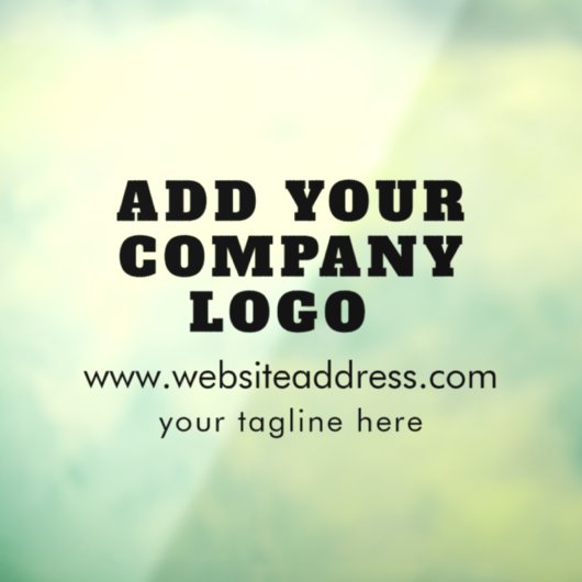 Autocollant Pour Fenêtre Logo d'entreprise moderne et site Web personnalisé (Feuille 3)