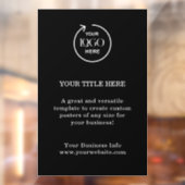 Autocollant Pour Fenêtre Logo d'entreprise noir | Promotionnel minimal mode (Feuille 2)