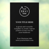 Autocollant Pour Fenêtre Logo d'entreprise noir | Promotionnel minimal mode (Feuille 3)