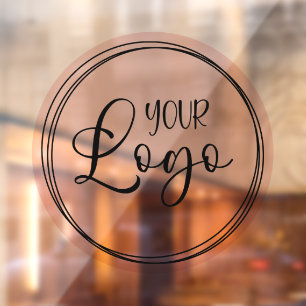 Autocollant Pour Fenêtre Logo d'entreprise Pale Blush Circle