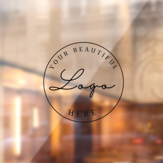 Autocollant Pour Fenêtre Logo d'entreprise personnalisé (Feuille 2)