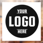 Autocollant Pour Fenêtre Logo d'entreprise personnalisé – Noir (Feuille 2)