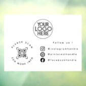 Autocollant Pour Fenêtre Logo d'entreprise personnalisé simple Code QR Médi (Feuille 3)