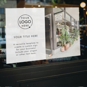 Autocollant Pour Fenêtre Logo d'entreprise Photo promotionnelle Simple Bl