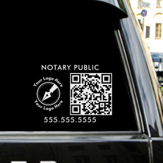 Autocollant Pour Fenêtre Logo d'entreprise publique notaire moderne Contact