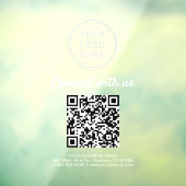 Autocollant Pour Fenêtre Logo d'entreprise QR Code Blanc Connectez-vous ave (Feuille 3)