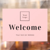 Autocollant Pour Fenêtre Logo d'entreprise rose pâle (Feuille 2)