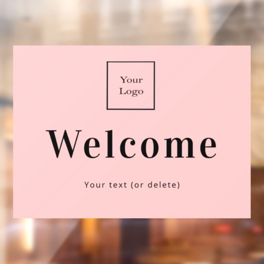 Autocollant Pour Fenêtre Logo d'entreprise rose pâle (Feuille 2)