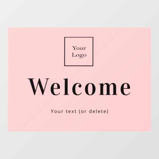 Autocollant Pour Fenêtre Logo d'entreprise rose pâle (Feuille)