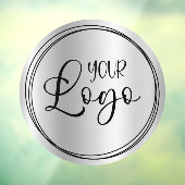 Autocollant Pour Fenêtre Logo d'entreprise Silver Light Gray Circle (Feuille 3)