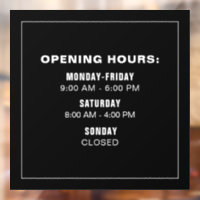 Logo d'entreprise simple Horaires d'ouverture Modè