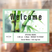 Autocollant Pour Fenêtre Logo des heures d'ouverture Porte d'accueil / Clin (Feuille 2)