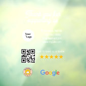 Autocollant Pour Fenêtre Logo du code QR noir de Google Review My Business (Feuille 3)