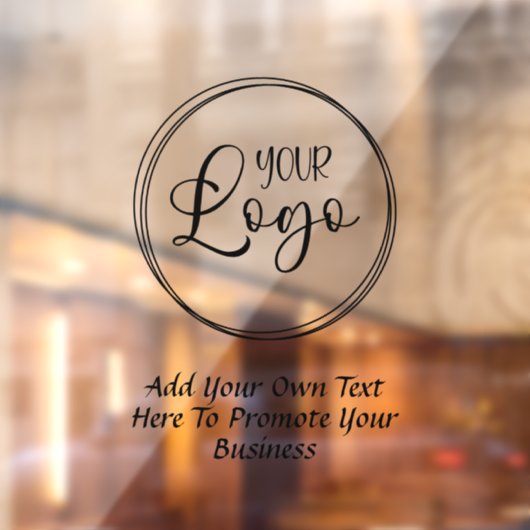 Autocollant Pour Fenêtre Logo du texte de la promo noire (Feuille 2)