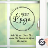 Autocollant Pour Fenêtre Logo du texte de la promo noire (Maison)