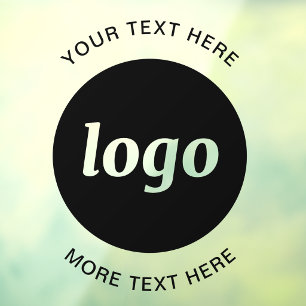 Autocollant Pour Fenêtre Logo et texte simple pour les entreprises