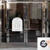 Autocollant Pour Fenêtre Logo Femme Moderne, Heures d'ouverture (Porte de bureau)