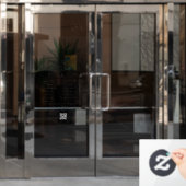 Autocollant Pour Fenêtre Logo Heures d'Ouverture de l'Entreprise Noir Scrip (Porte de bureau)