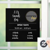 AUTOCOLLANT POUR FENÊTRE LOGO HEURES D'OUVERTURE PETITE ENTREPRISE (Maison)