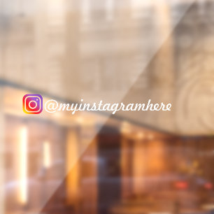 Autocollant Pour Fenêtre Logo Instagram personnalisé Nom du gestionnaire de