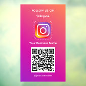 Autocollant Pour Fenêtre Logo Instagram Professionnel Code QR Suivez-moi (Feuille 3)