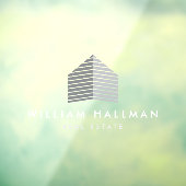 Autocollant Pour Fenêtre Logo Maison Abstrait Gris/Blanc (Feuille 3)