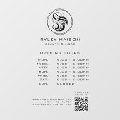 Autocollant Pour Fenêtre Logo moderne, Woman Circle, Heures d'ouverture et  (Feuille)